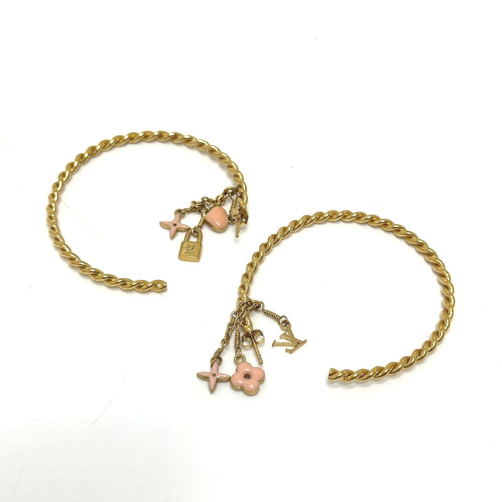LOUIS VUITTON M65481 Creole Sweet Monogram Hoop Earrings in Metal, Pink, for Women