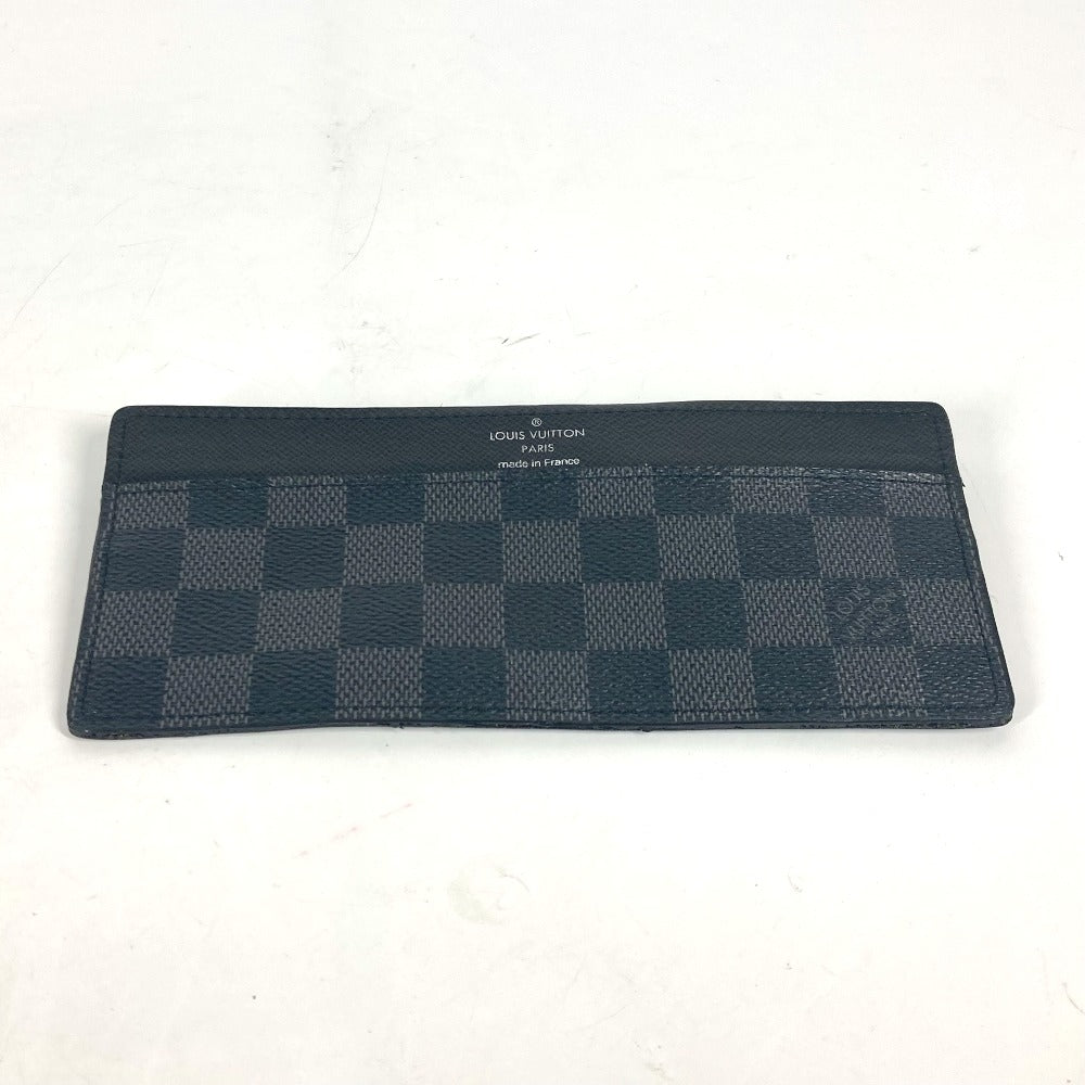LOUIS VUITTON N63084 Damier Graphite Portefeuille Long Card Case Only, Business Card Holder, Card Case, Damier Graphite Canvas, Men's, Black