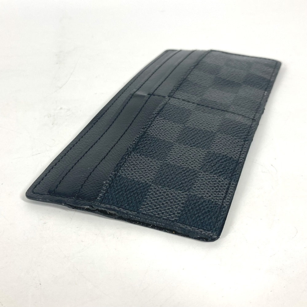 LOUIS VUITTON N63084 Damier Graphite Portefeuille Long Card Case Only, Business Card Holder, Card Case, Damier Graphite Canvas, Men's, Black