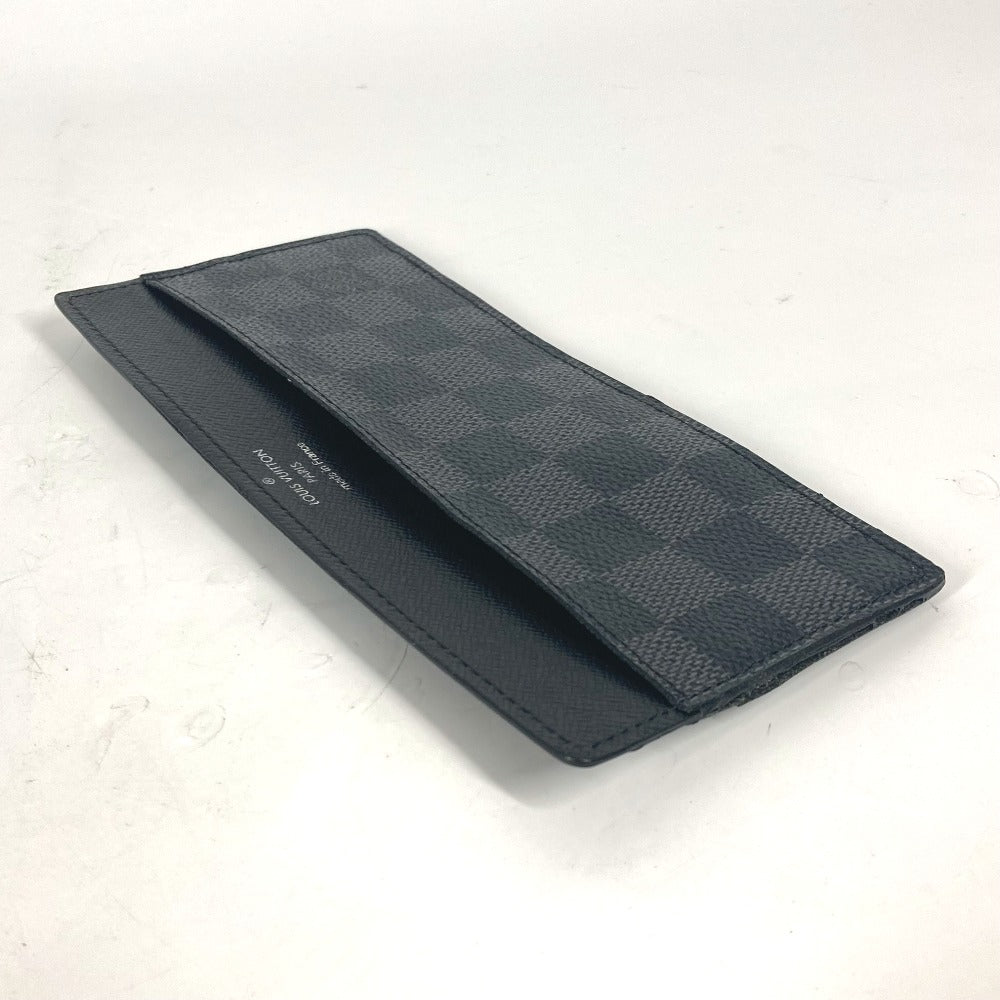 LOUIS VUITTON N63084 Damier Graphite Portefeuille Long Card Case Only, Business Card Holder, Card Case, Damier Graphite Canvas, Men's, Black