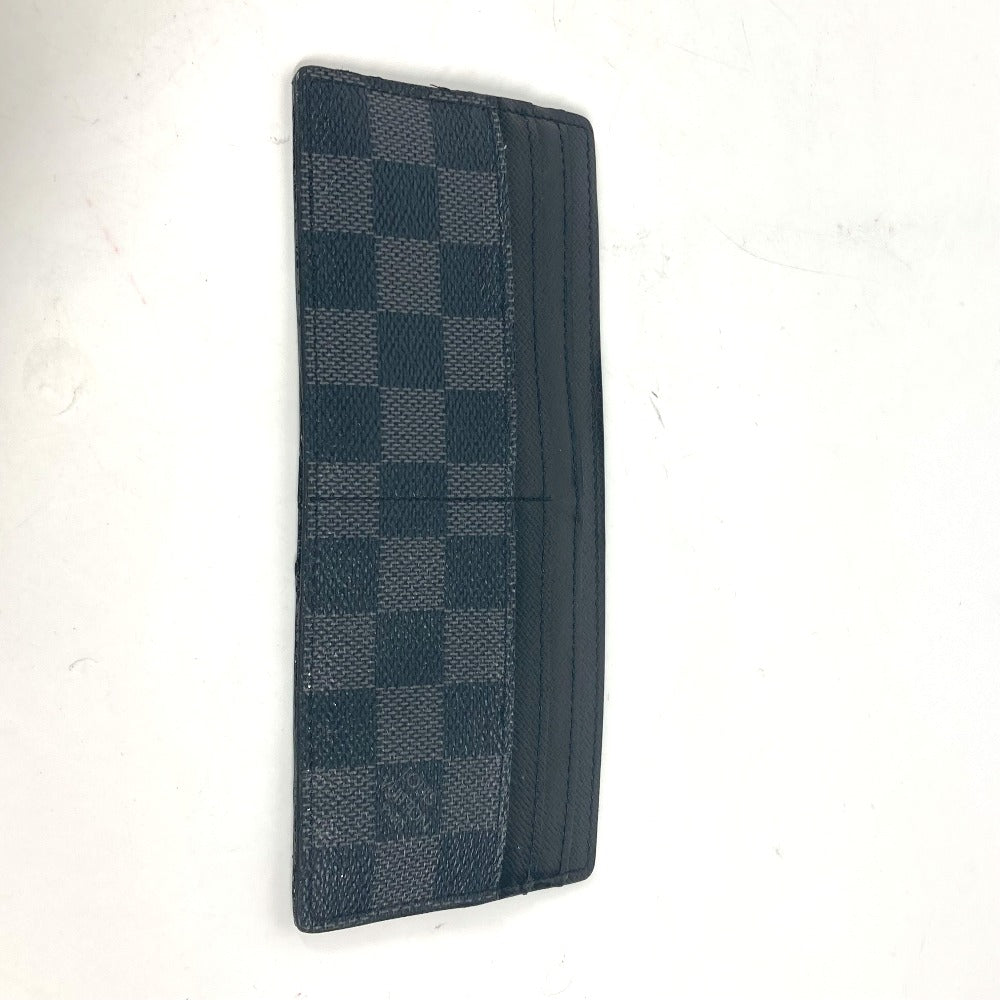 LOUIS VUITTON N63084 Damier Graphite Portefeuille Long Card Case Only, Business Card Holder, Card Case, Damier Graphite Canvas, Men's, Black
