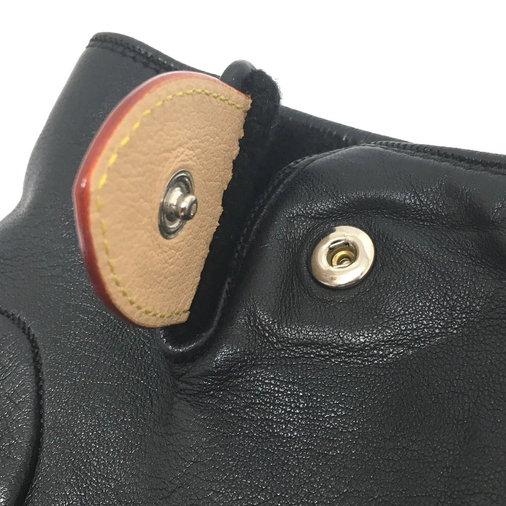 LOUIS VUITTON MP2429 Gon LV Staple Edition Gloves, Cashmere, Women's, Black