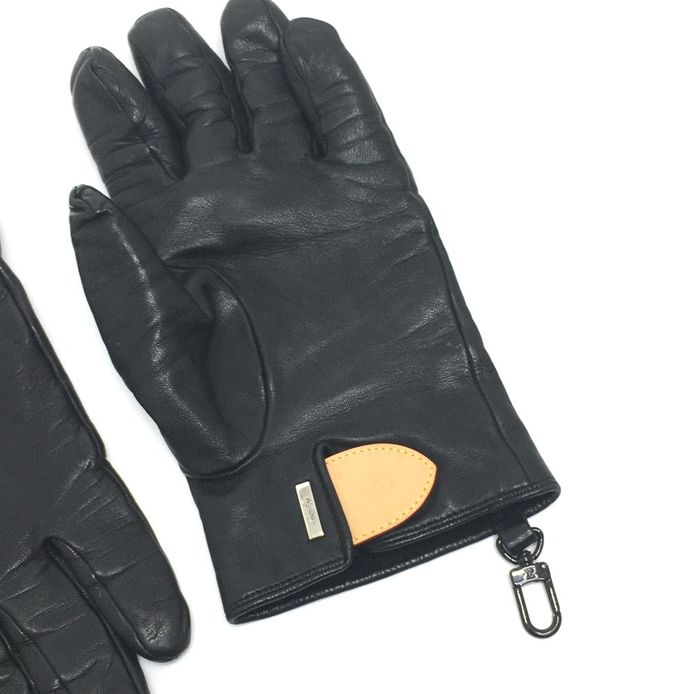 LOUIS VUITTON MP2429 Gon LV Staple Edition Gloves, Cashmere, Women's, Black