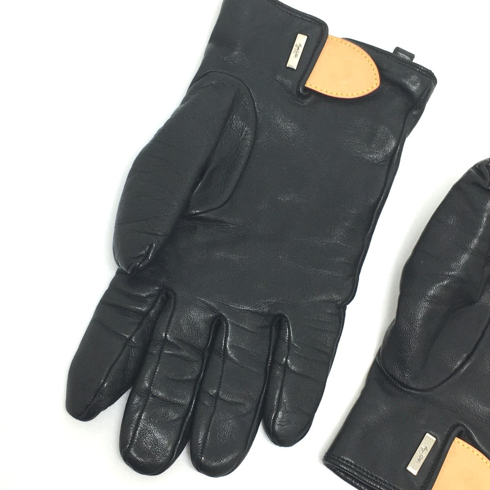 LOUIS VUITTON MP2429 Gon LV Staple Edition Gloves, Cashmere, Women's, Black