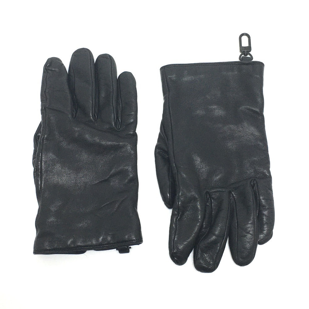 LOUIS VUITTON MP2429 Gon LV Staple Edition Gloves, Cashmere, Women's, Black