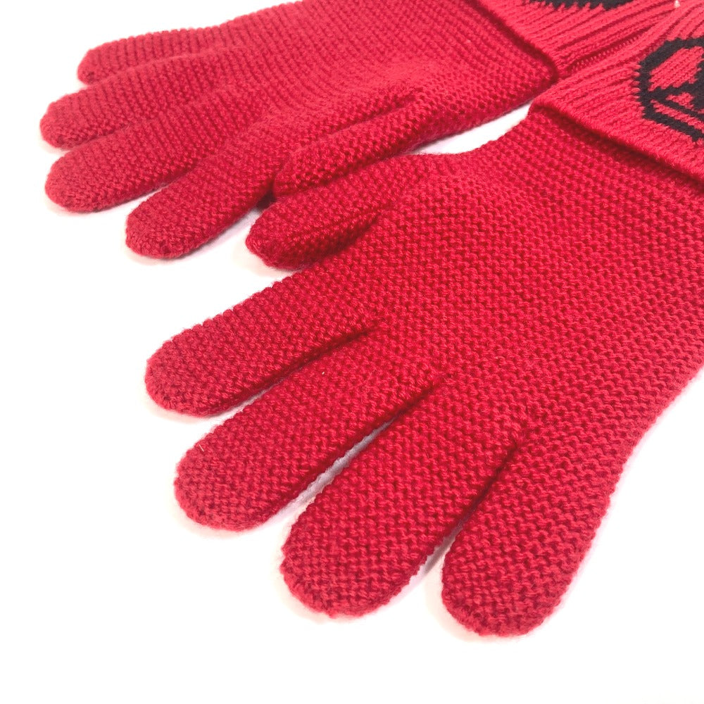 LOUIS VUITTON M58359 Gon LV Collage Gloves, Wool, Unisex, Red