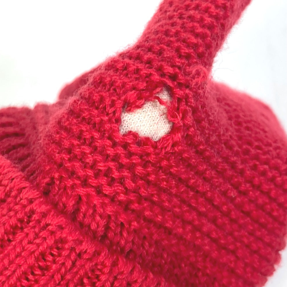 LOUIS VUITTON M58359 Gon LV Collage Gloves, Wool, Unisex, Red