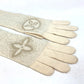 LOUIS VUITTON Logo Gonpoliana Lamé LV Long Cashmere Gloves for Women, Ivory