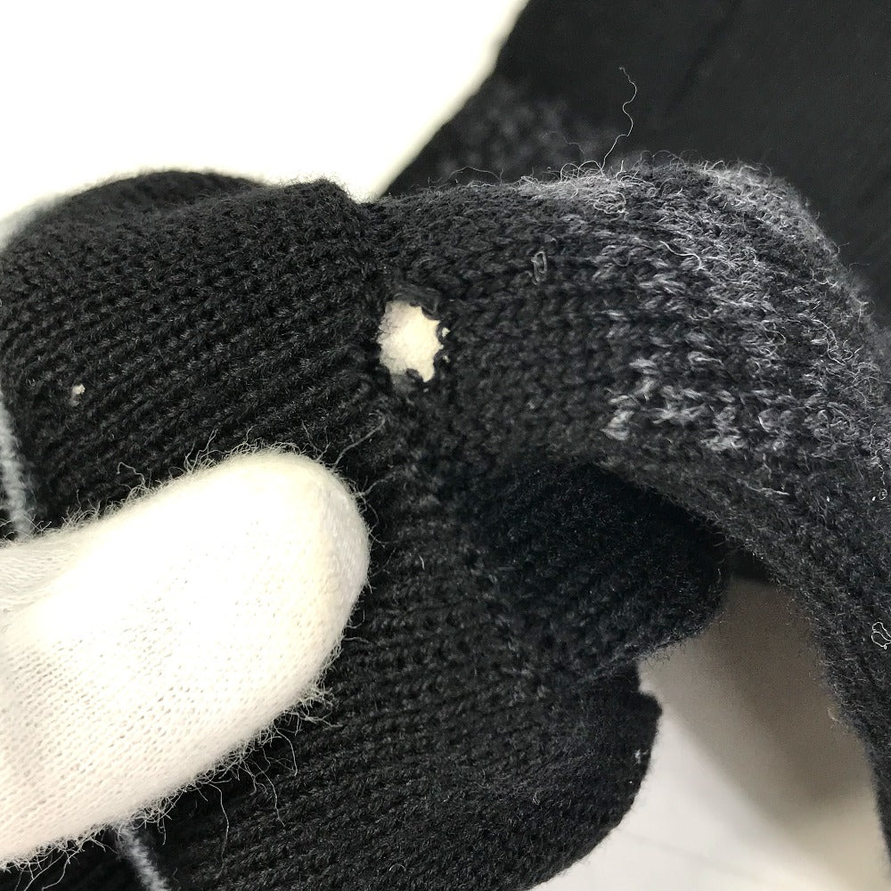 LOUIS VUITTON M73470 Gon Mai Monogram Eclipse Wool Gloves, Men's, Black