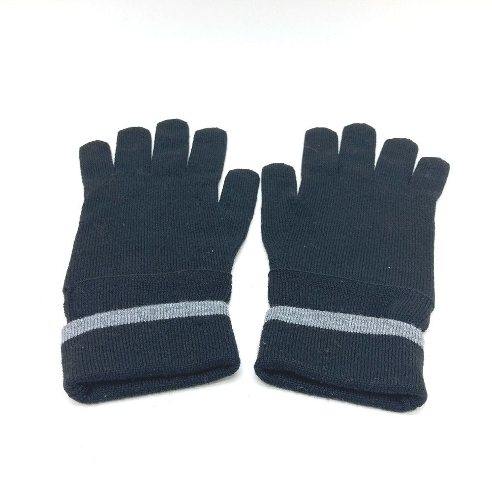 LOUIS VUITTON M73470 Gon Mai Monogram Eclipse Wool Gloves, Men's, Black