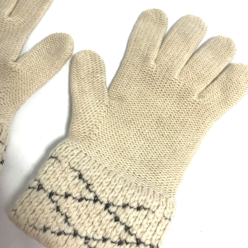 LOUIS VUITTON M58363 Gon Maltage Wool Gloves, Women's, Beige