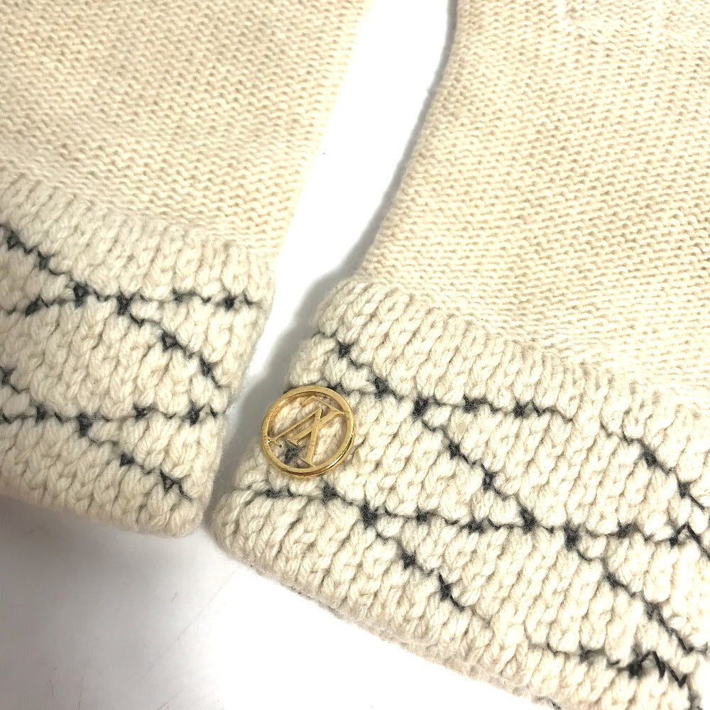 LOUIS VUITTON M58363 Gon Maltage Wool Gloves, Women's, Beige