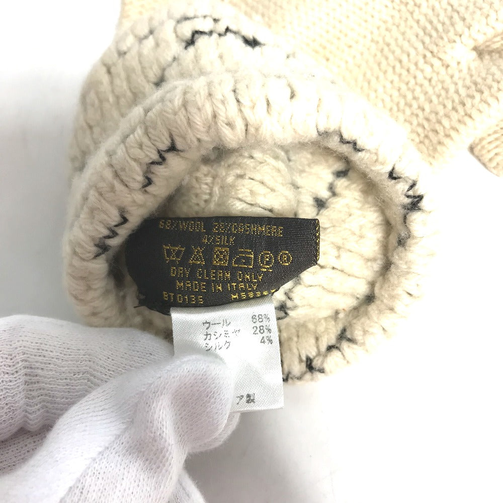 LOUIS VUITTON M58363 Gon Maltage Wool Gloves, Women's, Beige