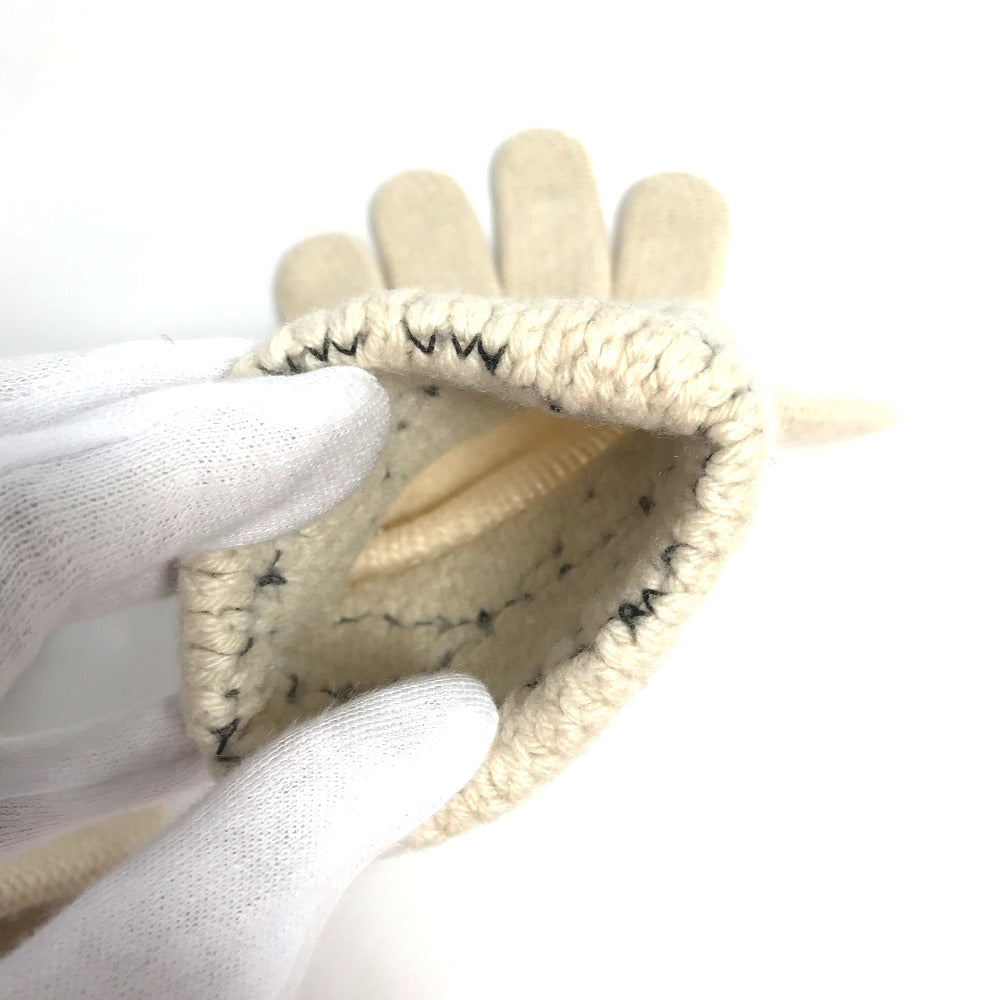LOUIS VUITTON M58363 Gon Maltage Wool Gloves, Women's, Beige