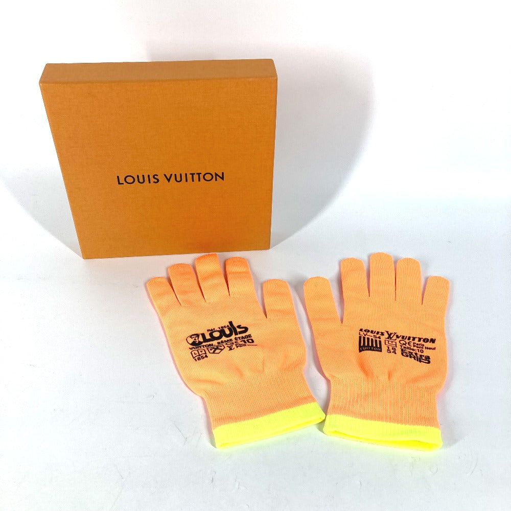 LOUIS VUITTON MP2371 ゴン アールジービー グローブ 軍手 手袋 ナイロン メンズ オレンジ