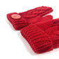 LOUIS VUITTON Morfle Constance Gloves and Mittens, Wool, Women's, Red, with Button Badge