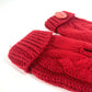 LOUIS VUITTON Morfle Constance Gloves and Mittens, Wool, Women's, Red, with Button Badge