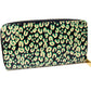 LOUIS VUITTON M91475 ヴェルニ レオパード ジッピーウォレット ラウンドファスナー 長財布 長財布 パテントレザー レディース ブルーアンフィニ ブラック