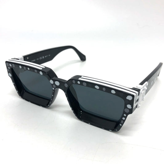 LOUIS VUITTON Z1904E 1.1 ミリオネア・インフィニティ ドット LV×YK サングラス プラスチック メンズ ブラック