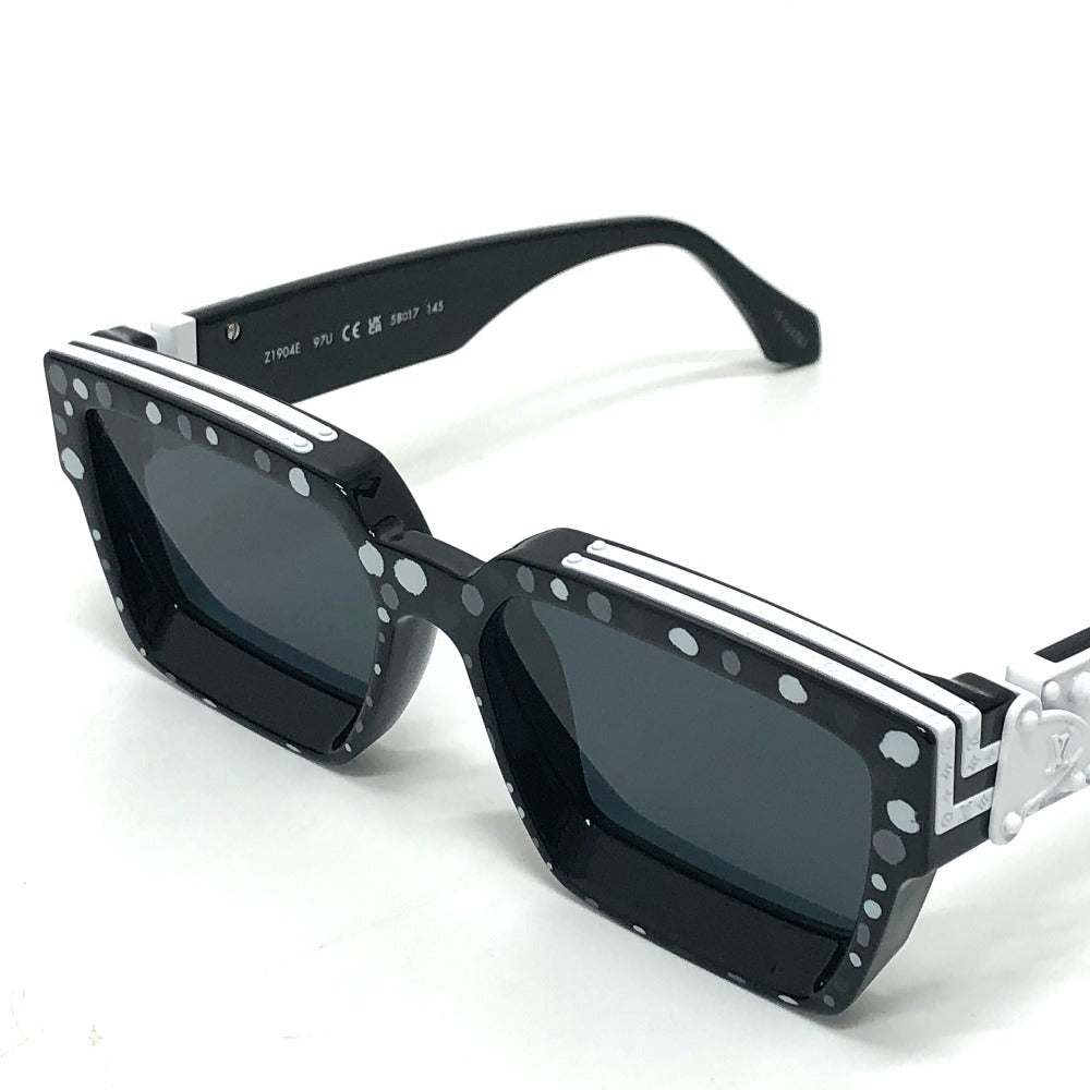 LOUIS VUITTON Z1904E 1.1 Millionaire Infinity Dot LV x YK Plastic Sunglasses, Men's, Black