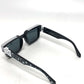 LOUIS VUITTON Z1904E 1.1 Millionaire Infinity Dot LV x YK Plastic Sunglasses, Men's, Black