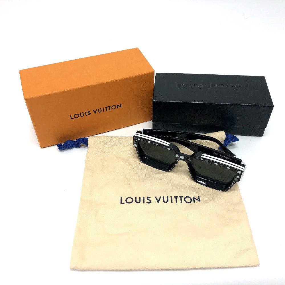 LOUIS VUITTON Z1904E 1.1 Millionaire Infinity Dot LV x YK Plastic Sunglasses, Men's, Black
