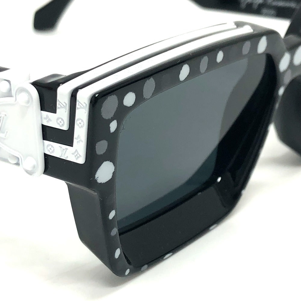 LOUIS VUITTON Z1904E 1.1 Millionaire Infinity Dot LV x YK Plastic Sunglasses, Men's, Black