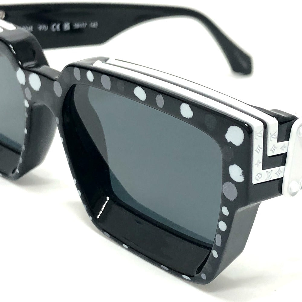 LOUIS VUITTON Z1904E 1.1 Millionaire Infinity Dot LV x YK Plastic Sunglasses, Men's, Black