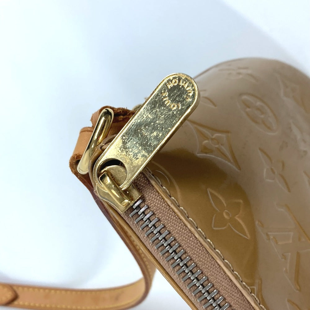 LOUIS VUITTON M91508 Monogram Vernis Minna Street Crossbody Pochette Shoulder Bag in Beige Noisette