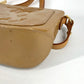 LOUIS VUITTON M91508 Monogram Vernis Minna Street Crossbody Pochette Shoulder Bag in Beige Noisette