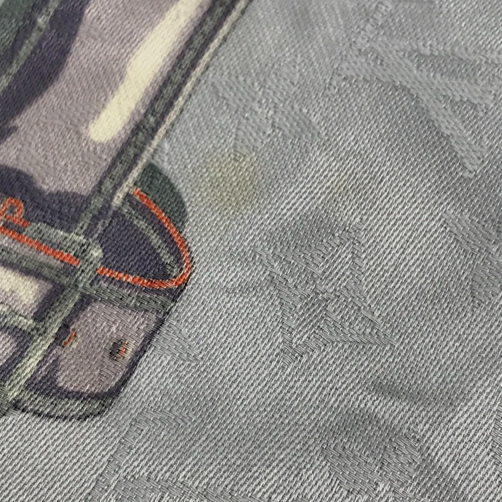 LOUIS VUITTON M70807 Monogram Confidential Accessory with Tag, Silk Stole, Women's, Blue, Light Blue