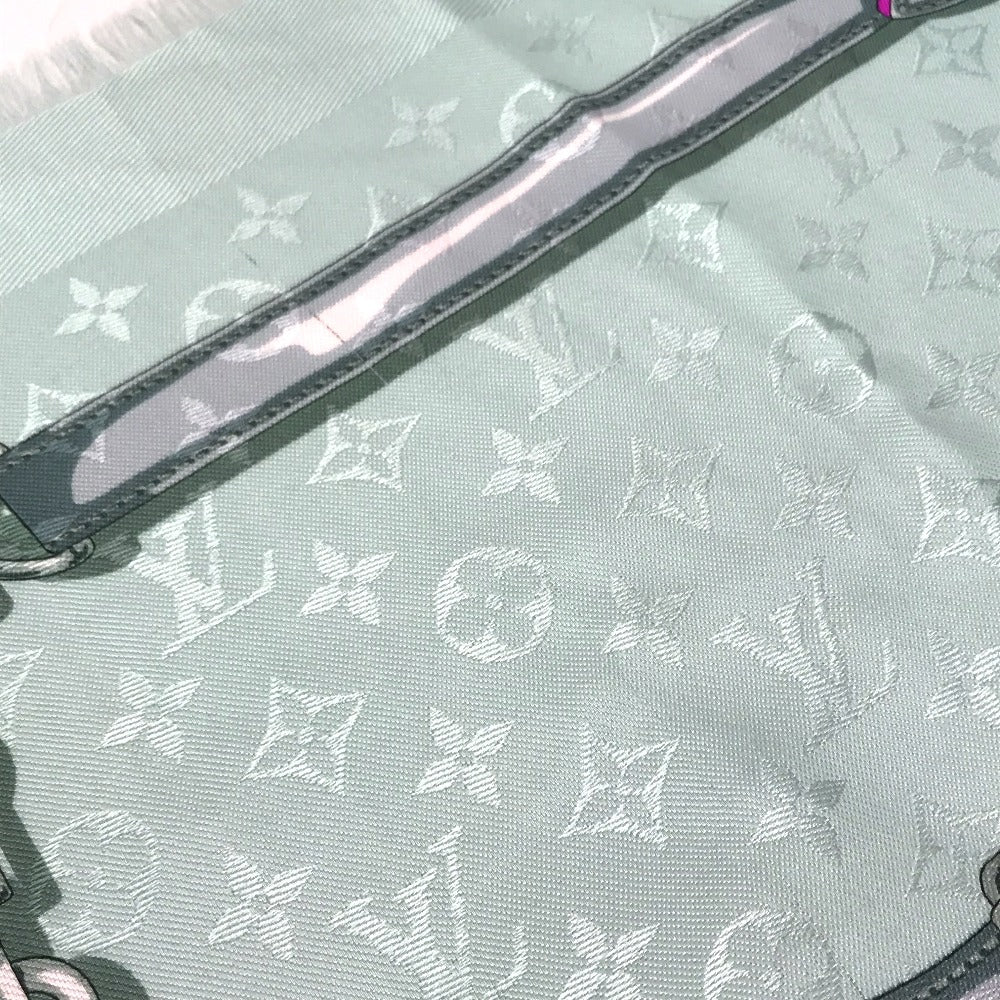 LOUIS VUITTON M70807 Monogram Confidential Accessory with Tag, Silk Stole, Women's, Blue, Light Blue