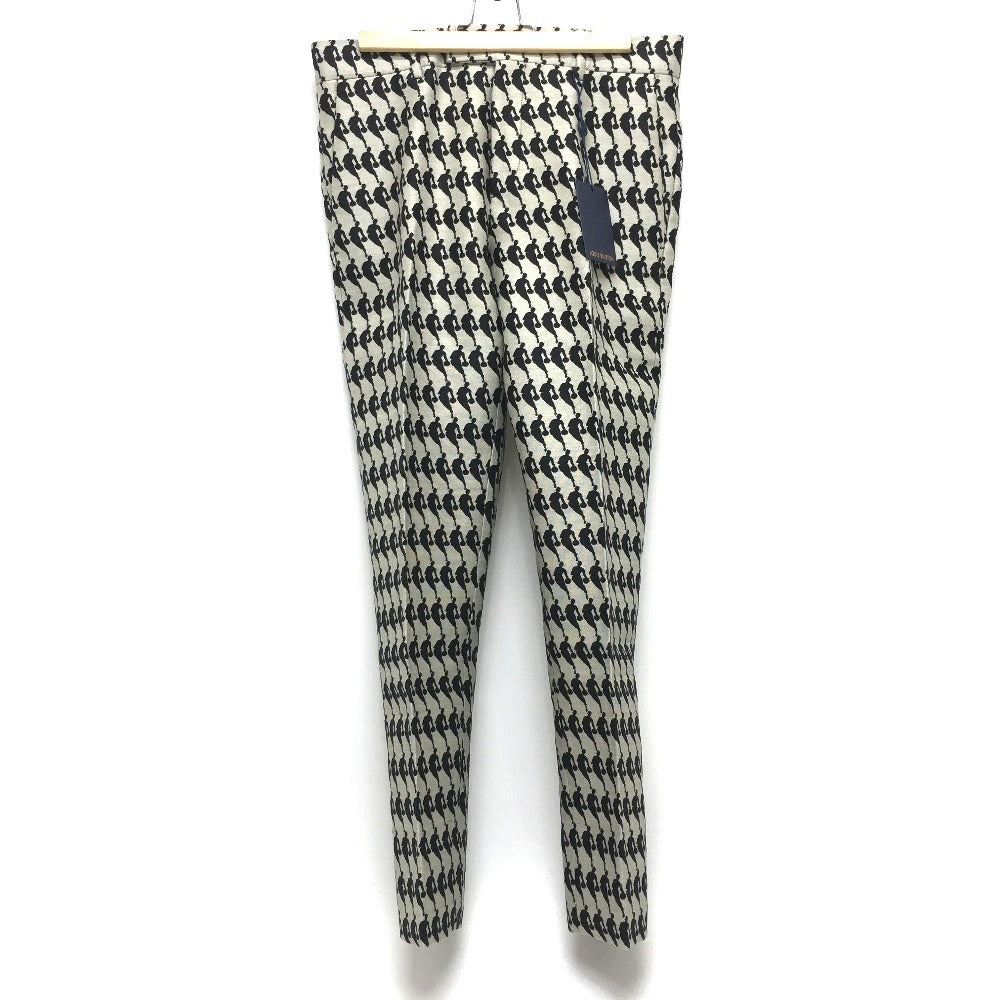 LOUIS VUITTON NBA Collaboration Center-Pleated Pants, Men's Wool Slacks, Gray and Black, 2020