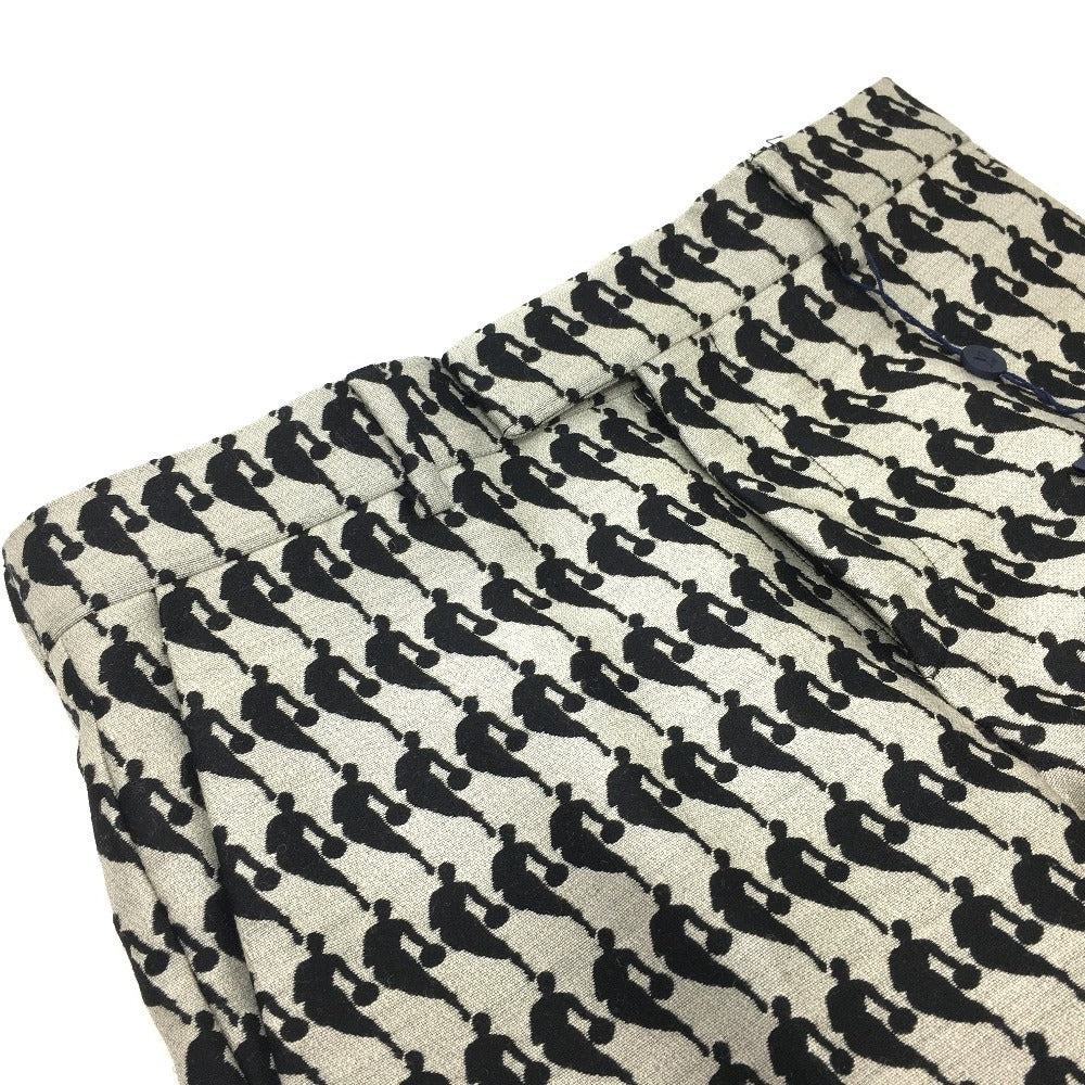 LOUIS VUITTON NBA Collaboration Center-Pleated Pants, Men's Wool Slacks, Gray and Black, 2020