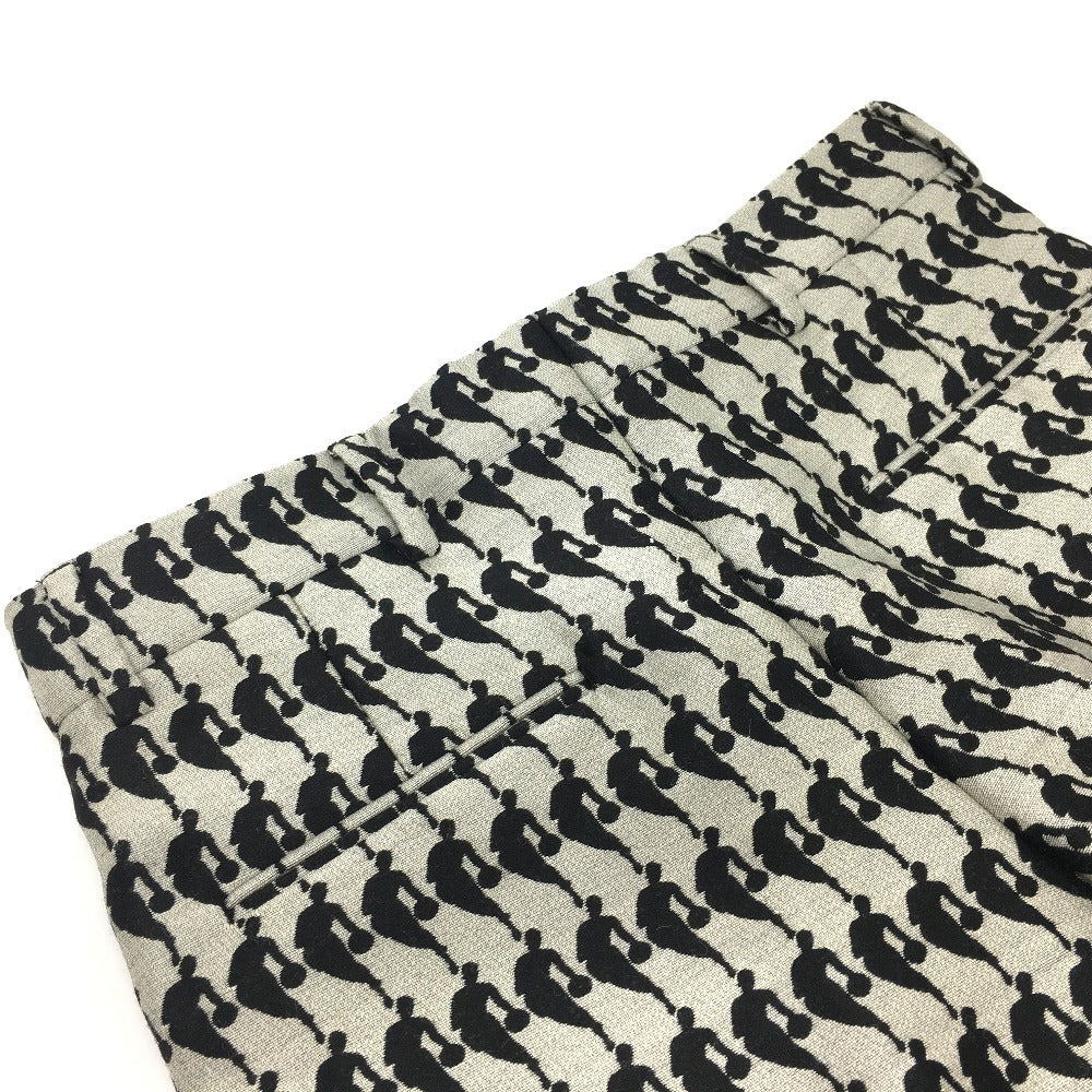 LOUIS VUITTON NBA Collaboration Center-Pleated Pants, Men's Wool Slacks, Gray and Black, 2020