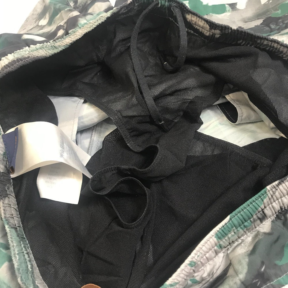 LOUIS VUITTON Men's Camouflage Swim Shorts in Green, Polyester