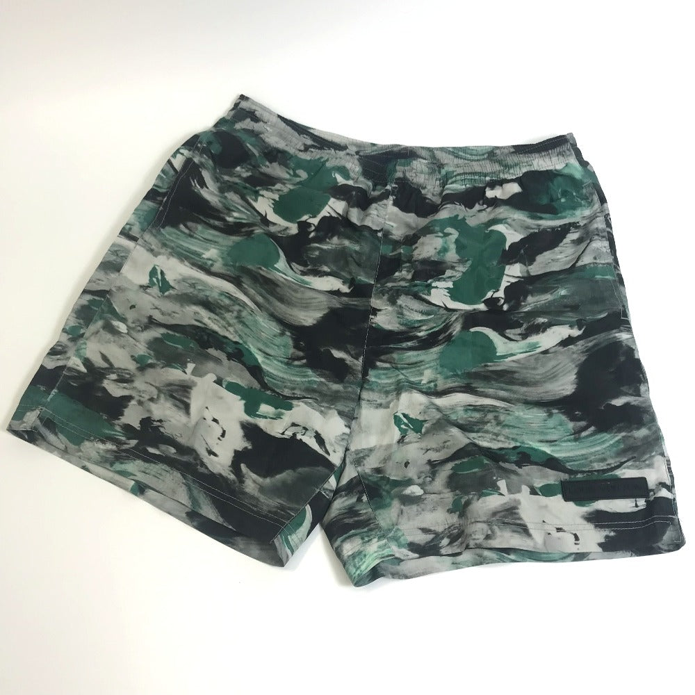 LOUIS VUITTON Men's Camouflage Swim Shorts in Green, Polyester