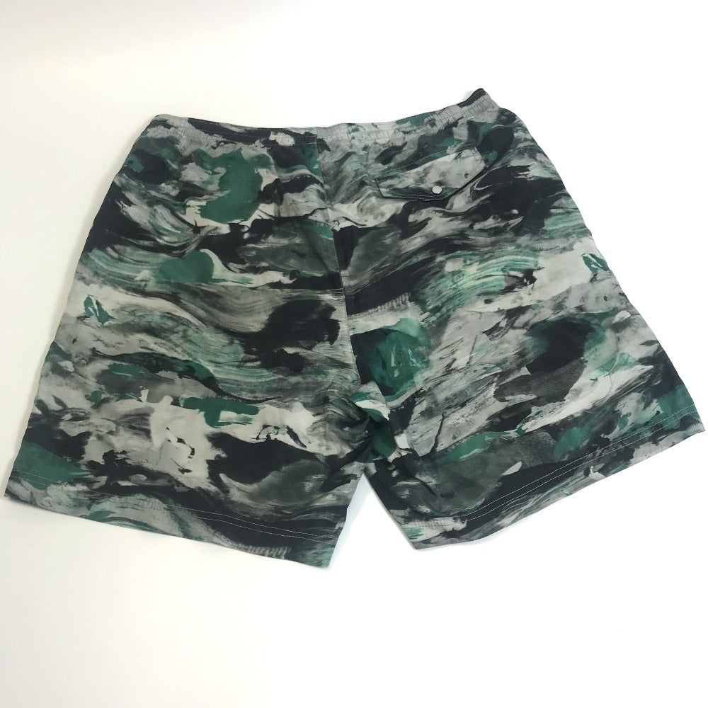 LOUIS VUITTON Men's Camouflage Swim Shorts in Green, Polyester