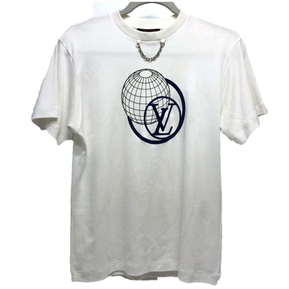 LOUIS VUITTON 1A9LPK Flight Mode LV Gloves, Apparel, Chain, Short Sleeve T-Shirt, Cotton, Women's, White
