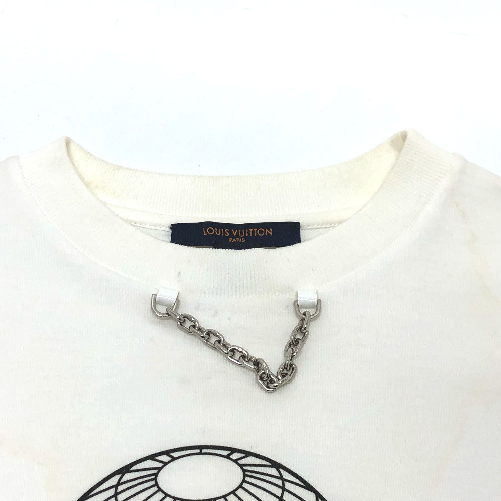 LOUIS VUITTON 1A9LPK Flight Mode LV Gloves, Apparel, Chain, Short Sleeve T-Shirt, Cotton, Women's, White