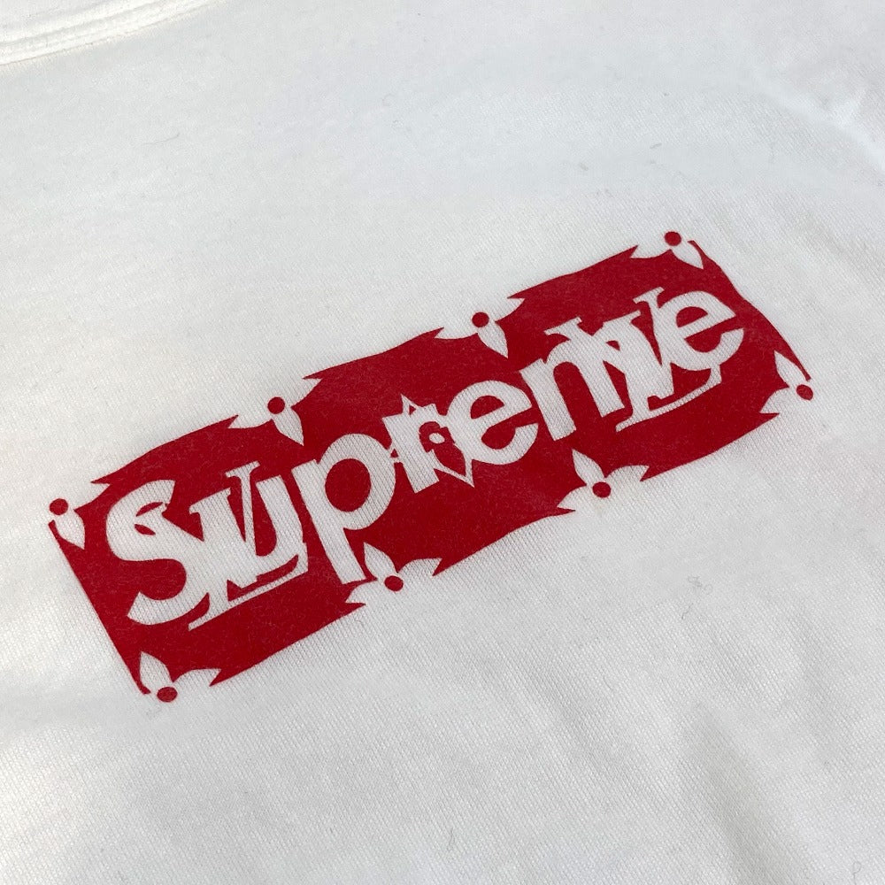 LOUIS VUITTON Apparel LOUIS VUITTON SUPREME Box Logo Apparel Tops Cotton Short Sleeve T-Shirt Men's White