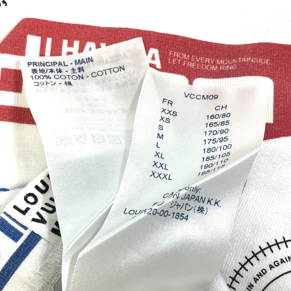 LOUIS VUITTON Apparel T-shirt, Tops, Apparel 19AW All-Over Logo Print Short Sleeve Cotton T-Shirt Men's White x Multicolor