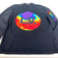 LOUIS VUITTON Virgil Abloh Men's Black Long Sleeve Sweatshirt with Printed Intarsia Glove Mock Neck Polyamide
