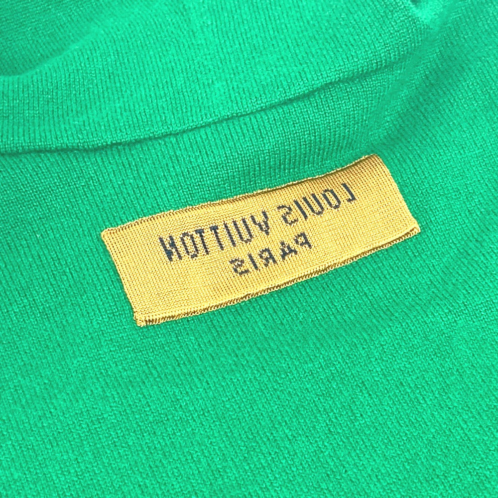 LOUIS VUITTON 1A9FQT LVSE LV Embossed Hoodie Sweater, Long Sleeve, Cashmere, Men's, Green