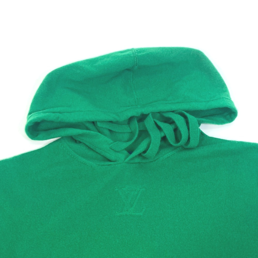 LOUIS VUITTON 1A9FQT LVSE LV Embossed Hoodie Sweater, Long Sleeve, Cashmere, Men's, Green