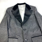 LOUIS VUITTON FLVE98 Slit Sleeve Tuxedo Long Sleeve Outerwear Jacket in Viscose, Women's, Black