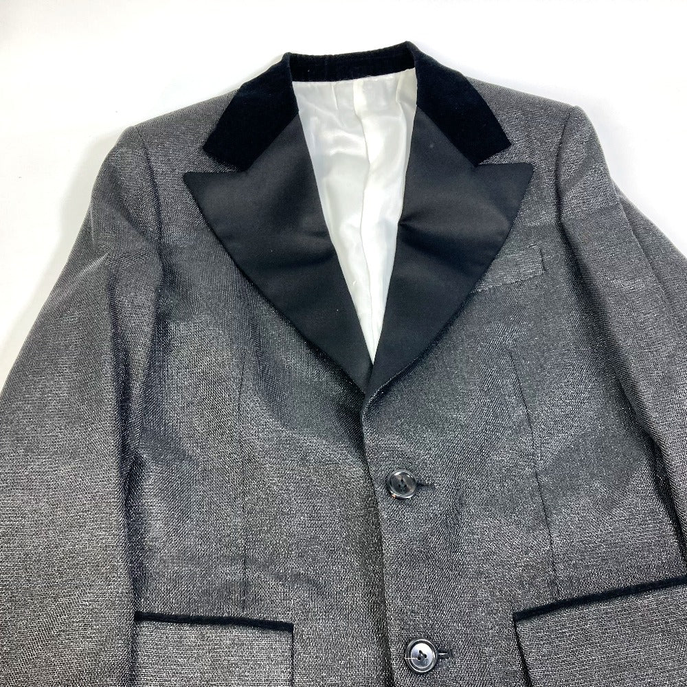 LOUIS VUITTON FLVE98 Slit Sleeve Tuxedo Long Sleeve Outerwear Jacket in Viscose, Women's, Black