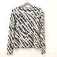 LOUIS VUITTON FLTS86 21SS Signature Logo Long Sleeve Top, All-Over Print Crew Neck Long Sleeve Shirt, Rayon, Women's, White Beige