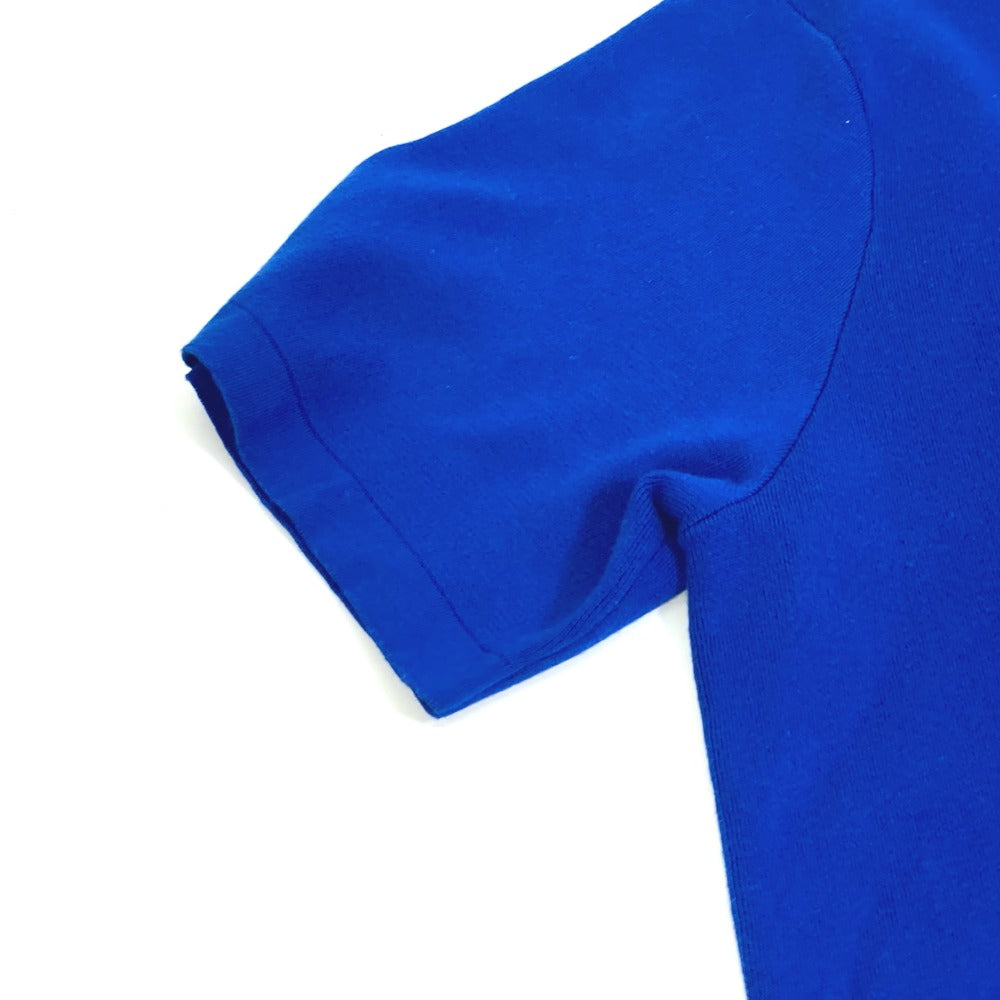 LOUIS VUITTON 21SS LVM Intarsia Crew Neck Knit Top, Apparel RM211M, Men's Short Sleeve Cotton T-Shirt, Blue