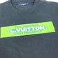 LOUIS VUITTON Pleated Apparel Tops RM221 Short Sleeve Cotton T-Shirt Men's Black